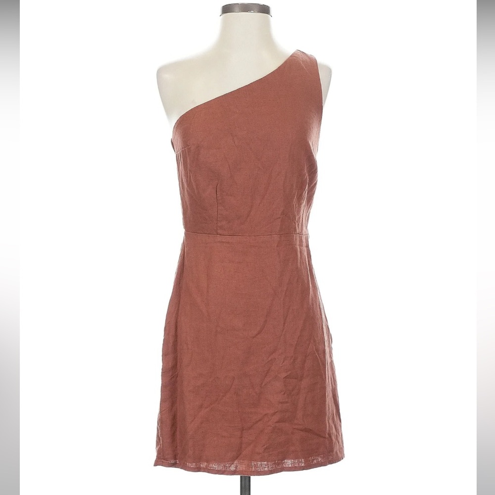 Abercrombie & Fitch One Shoulder Rust Color Dress